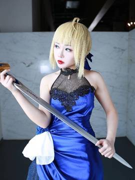 《FateGrand Order》extella saber礼服 C O S P L A Y_saber cos蓝礼服设定集 (5)