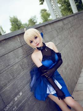 《FateGrand Order》extella saber礼服 C O S P L A Y_Saber蓝礼服.ver COS (2)
