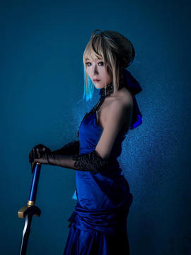 《FateGrand Order》extella saber礼服 C O S P L A Y_阿尔托利亚·潘德拉贡♡吾王saber♡蓝礼服设定集ver. (3)