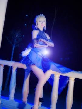 《FateGrand Order》extella saber礼服 C O S P L A Y_阿尔托利亚·潘德拉贡♡吾王saber♡蓝礼服设定集ver. (8)