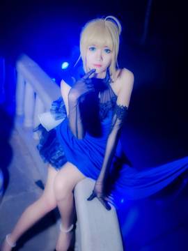 《FateGrand Order》extella saber礼服 C O S P L A Y_阿尔托利亚·潘德拉贡♡吾王saber♡蓝礼服设定集ver. (9)