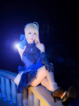 《FateGrand Order》extella saber礼服 C O S P L A Y_阿尔托利亚·潘德拉贡♡吾王saber♡蓝礼服设定集ver. (10)
