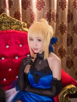《FateGrand Order》extella saber礼服 C O S P L A Y_FateExtrella saber 蓝礼服 (1)