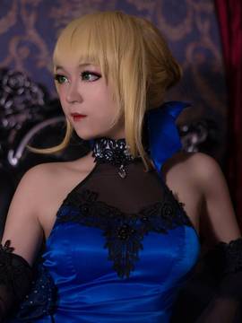 《FateGrand Order》extella saber礼服 C O S P L A Y_Saber蓝礼服.ver COS (7)