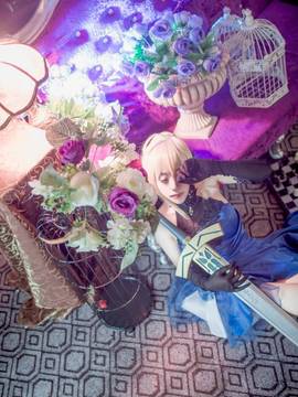 《FateGrand Order》extella saber礼服 C O S P L A Y_【fateextella】saber 蓝礼服 ver (1)