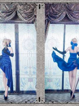 《FateGrand Order》extella saber礼服 C O S P L A Y_【fateextella】saber 蓝礼服 ver (12)