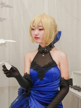 《FateGrand Order》extella saber礼服 C O S P L A Y_蓝礼服saber (6)