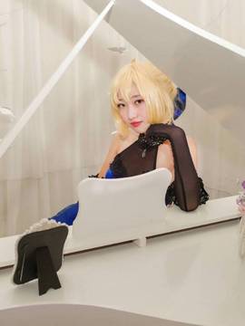 《FateGrand Order》extella saber礼服 C O S P L A Y_蓝礼服saber (8)