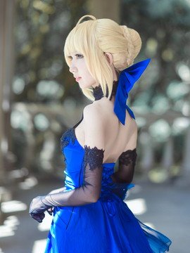 《FateGrand Order》extella saber礼服 C O S P L A Y_FateExtella Saber 蓝礼服 cos (1)