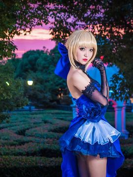 《FateGrand Order》extella saber礼服 C O S P L A Y_FateExtella Saber 蓝礼服 cos (10)
