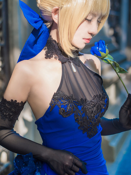 《FateGrand Order》extella saber礼服 C O S P L A Y_FateExtella Saber 蓝礼服 cos (14)