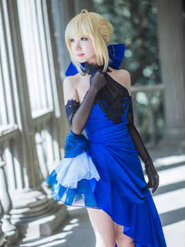 《FateGrand Order》extella saber礼服 C O S P L A Y_FateExtella Saber 蓝礼服 cos (16)