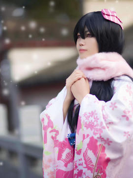 《Love Live！》矢泽妮可可爱粉色浴衣C O S PLAY_0014