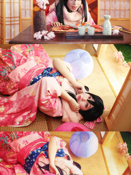 《Love Live！》矢泽妮可可爱粉色浴衣C O S PLAY_0015