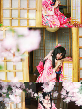 《Love Live！》矢泽妮可可爱粉色浴衣C O S PLAY_0020