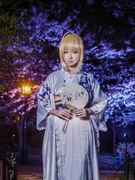 《FateStay Night》SABER和服 C O S P L A Y_“Master，你愿意与我一起赏樱吗？” (2)