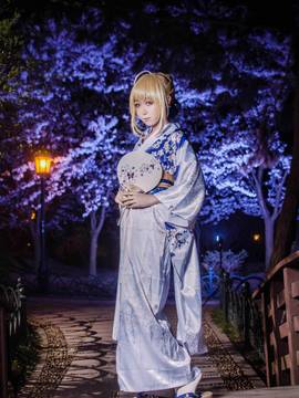 《FateStay Night》SABER和服 C O S P L A Y_“Master，你愿意与我一起赏樱吗？” (3)