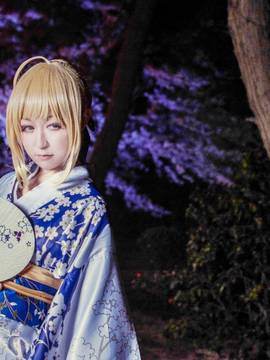 《FateStay Night》SABER和服 C O S P L A Y_“Master，你愿意与我一起赏樱吗？” (6)