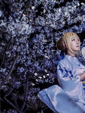 《FateStay Night》SABER和服 C O S P L A Y_“Master，你愿意与我一起赏樱吗？” (7)