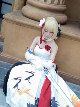 《Fate Grand Order》月刊特典saber&nbsp;&nbsp;C O S P L A Y_伪正片系列的外场照 (1)