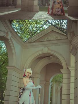 《Fate Grand Order》月刊特典saber&nbsp;&nbsp;C O S P L A Y_saber仙鹤礼服 (18)