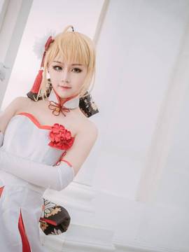 《Fate Grand Order》月刊特典saber&nbsp;&nbsp;C O S P L A Y_Saber仙鹤礼服 (10)