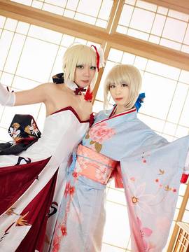 《Fate Grand Order》月刊特典saber&nbsp;&nbsp;C O S P L A Y_】双吾王·未着花 (6)