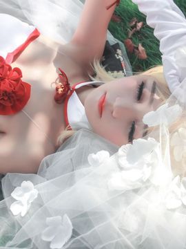 《Fate Grand Order》月刊特典saber&nbsp;&nbsp;C O S P L A Y_Saber仙鹤礼服 (15)