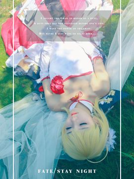 《Fate Grand Order》月刊特典saber&nbsp;&nbsp;C O S P L A Y_Saber仙鹤礼服 (14)