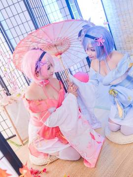 《Re从零开始的异世界生活》拉姆蕾姆祭典和服 C O S P L A Y_拉姆蕾姆祭典和服 (14)