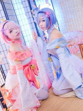 《Re从零开始的异世界生活》拉姆蕾姆祭典和服 C O S P L A Y_拉姆蕾姆祭典和服 (13)