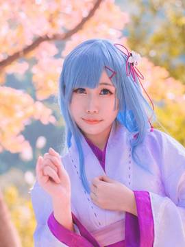 《Re从零开始的异世界生活》长发蕾姆和服 C O S P L A Y_0004