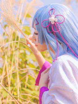 《Re从零开始的异世界生活》长发蕾姆和服 C O S P L A Y_0006