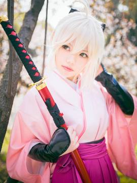 《FATE》樱saber 冲田总司  C O S P L A Y_桜咲く (2)