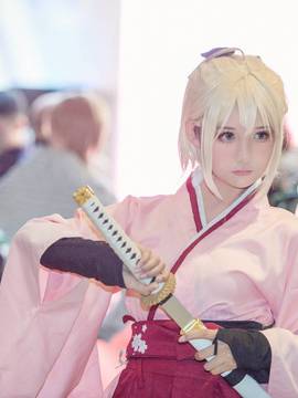 《FATE》樱saber 冲田总司&nbsp;&nbsp;C O S P L A Y_场照 7.9樱总司saber (1)