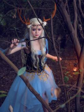 《奇迹暖暖》信鸽王国精灵鹿后 C O S P L A Y_0036