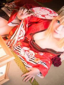 《Fate Grand Order》尼禄和服 C O S P L A Y_Fate extella 振袖蔷薇和服 尼禄 (4)
