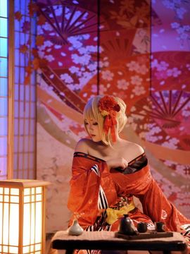 《Fate Grand Order》尼禄和服 C O S P L A Y_cos正片 尼禄振袖和服 (9)