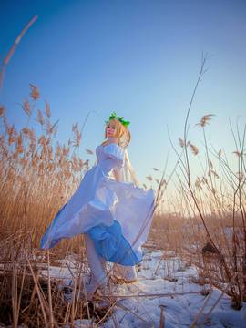 《Fate Grand Order》尼禄花嫁满破 C O S P L A Y_fate尼禄花嫁三破 少女嫁王 头上绿绿的 (11)