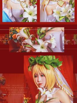 《Fate Grand Order》尼禄花嫁满破 C O S P L A Y_fate尼禄花嫁三破 少女嫁王 头上绿绿的 (12)
