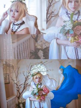 《Fate Grand Order》尼禄花嫁满破 C O S P L A Y_花嫁尼禄 (3)
