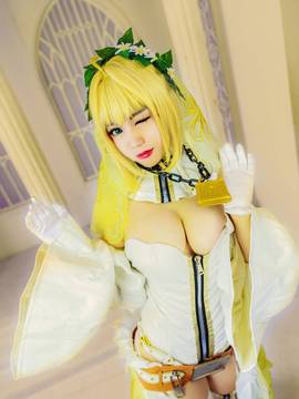 《Fate Grand Order》尼禄花嫁满破 C O S P L A Y_尼禄花嫁二破【正片】 (5)