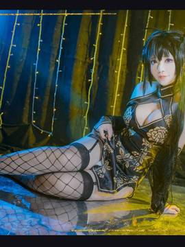 《深崎暮人旗袍少女》冬月茉莉黑色旗袍 C O S P L A Y_0020