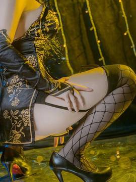 《深崎暮人旗袍少女》冬月茉莉黑色旗袍 C O S P L A Y_0022