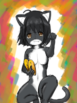 [紳士財閥] 全裸に猫のボディペイント!アナル尻尾で強制オナニー_45059691_p0